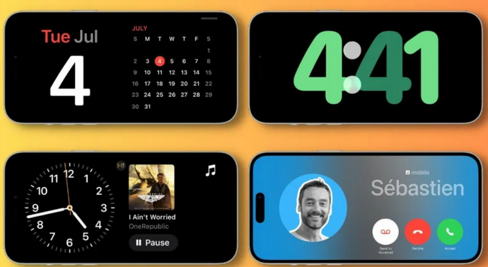 秦淮苹果手机维修分享iOS17横屏充电待机显示有什么好处 